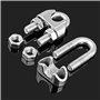 TTQiAnJ 12 Pièces Clip Boulons en U de Câble,M6 Serre Câble en U en Acier Inoxydable pour Câble Métallique en Acier de 6 mm,Arge