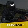 Fear The Yellow Bear© Easy Iron ™, Stickers Retro réfléchissants Noirs REPOSITIONNABLES, pour Casque Moto, 3M™ Technology, Taill
