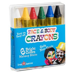 Dress Up America Kit De Peinture Pour Le Visage - Crayons De Peinture Pour Le Visage Et Le Corps - Ensemble De 6 Pièces De Maqui