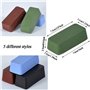 Jicyor 5pcs Kit Composé de Polissage Multifonction Cire à Polir Abrasive pour Inox Acier Metal Alliages Durs (Bleu