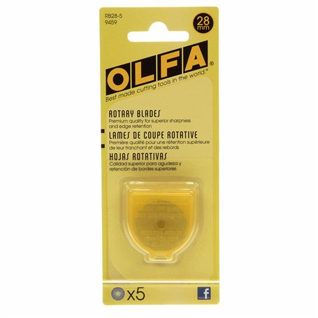 Olfa Recharge de lame rotative (5 par paquet) – 28 mm