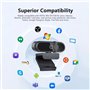 Gubbett Webcam 1080P Full HD, Webcam PC avec Microphone, Caméra Web USB avec Trépied, pour Ordinateur de Bureau et Portable, pou