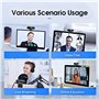 Gubbett Webcam 1080P Full HD, Webcam PC avec Microphone, Caméra Web USB avec Trépied, pour Ordinateur de Bureau et Portable, pou