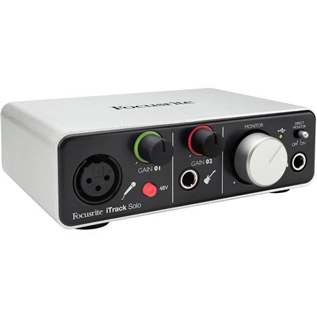 Focusrite iTrack Solo Interface audionumérique USB 2.0/iPad 2 entrées/2 sorties Noir