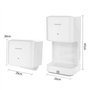 Modundry Automatique Sèche-Mains Électrique Haute Vitesse avec bac Anti-Goutte, Commercial et Ménage, Blanc