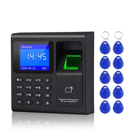 LUCINE 1.8 Pouces Biométrique Empreinte Digitale Système de Présence de Temps Enregistreur D'horloge Dispositif D'enregistrement