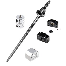 Kit de vis sphériques SFU1605 de 250 mm + kit BK/BF12 + vis à bille anti-contrecoup avec écrous sphériques + boîtier écrou pour