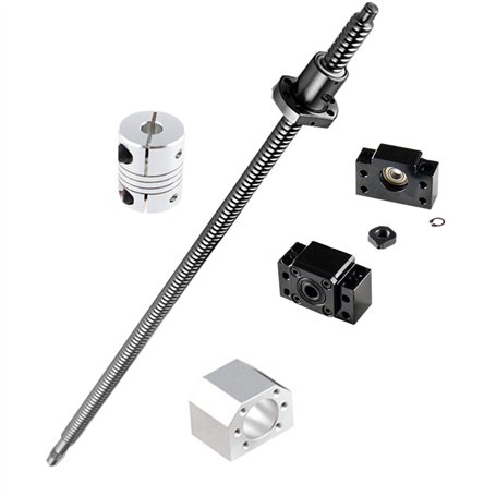 Kit de vis sphériques SFU1605 de 250 mm + kit BK/BF12 + vis à bille anti-contrecoup avec écrous sphériques + boîtier écrou pour