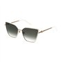 Furla Sfu890 Lunettes de Soleil, Cuivre Doré Brillant avec Pièces Colorées, 62 Unisex