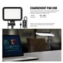 NEEWER BASICS Lot de 2 Panneaux d'éclairage vidéo LED Basiques à intensité Variable avec Supports et filtres, IRC 3200K ~ 5600K,