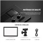 NEEWER Panneau Lumineux Vidéo LED 9", Éclairage Doux Réglable DSLR Camera, Batterie Rechargeable 4000mAh, Ports USB C, 3200K~560