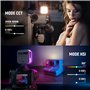 NEEWER Basic Lampe Vidéo RVB Magnétique, Mini Lampe LED RVB 360° CRI96+ 2500-9000K 18 Scènes 3 Sabots Froids et 1/4", 2000mAh Re