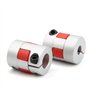 Zeberoxyz Lot de 2 coupleurs flexibles de 6,35mm à 10mm en aluminium prune - Diamètre20mm Longueur25mm - 6,35x10mm Pour Machine 