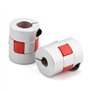 Zeberoxyz Lot de 2 coupleurs flexibles de 6,35mm à 10mm en aluminium prune - Diamètre20mm Longueur25mm - 6,35x10mm Pour Machine 