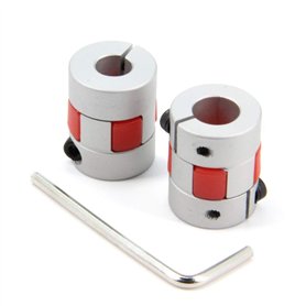 Zeberoxyz Lot de 2 raccords flexibles de 8 mm à 10 mm en aluminium prune pour moteur d'imprimante 3D CNC et servomoteur pas à pa