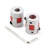 Zeberoxyz Lot de 2 raccords flexibles de 8 mm à 10 mm en aluminium prune pour moteur d'imprimante 3D CNC et servomoteur pas à pa