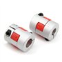 Zeberoxyz Lot de 2 raccords flexibles de 8 mm à 10 mm en aluminium prune pour moteur d'imprimante 3D CNC et servomoteur pas à pa