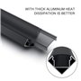 Angdarun Profilé LED Aluminium,Profilés En Aluminium 6x1 mètre V-forme pour Ruban LED, En Couvercle De Diffuseur Noir pour Ruban
