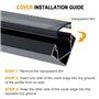 Angdarun Profilé LED Aluminium,Profilés En Aluminium 6x1 mètre V-forme pour Ruban LED, En Couvercle De Diffuseur Noir pour Ruban