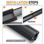 Angdarun Profilé LED Aluminium,Profilés En Aluminium 6x1 mètre V-forme pour Ruban LED, En Couvercle De Diffuseur Noir pour Ruban