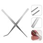 ULTNICE Lot de 2 pinces pour cuisine professionnelles, multi-usages et multifonctions avec pointe courbée et droite