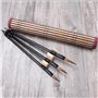 Lot de 3 Pinceaux de calligraphie chinoise, de , en poils de loup, pour kanji , dessin à l’encre de Chine, (3 tailles avec porte