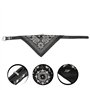 UEETEK Collier Cuir PU Réglable Echarpe Foulard Bandana pour Chiens Chats Animaux de Compagnie Noir Size M
