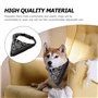 UEETEK Collier Cuir PU Réglable Echarpe Foulard Bandana pour Chiens Chats Animaux de Compagnie Noir Size M