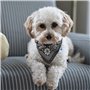 UEETEK Collier Cuir PU Réglable Echarpe Foulard Bandana pour Chiens Chats Animaux de Compagnie Noir Size M