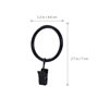 WINOMO 20pcs Noir Anneaux de Rideaux avec Pinces Metal Rideau Clips Crochet