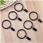WINOMO 20pcs Noir Anneaux de Rideaux avec Pinces Metal Rideau Clips Crochet