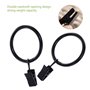 WINOMO 20pcs Noir Anneaux de Rideaux avec Pinces Metal Rideau Clips Crochet