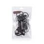 WINOMO 20pcs Noir Anneaux de Rideaux avec Pinces Metal Rideau Clips Crochet