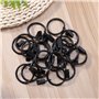 WINOMO 20pcs Noir Anneaux de Rideaux avec Pinces Metal Rideau Clips Crochet