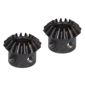 BQLZR 26 mm de diamètre 18 mm Hauteur Argent Noir 45 # Acier 1.5 module 16 dents engrenages coniques Lot de 2