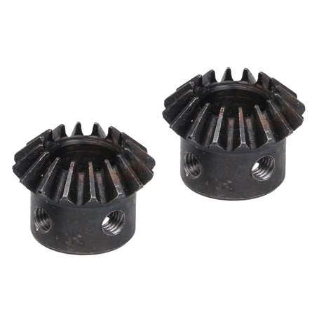 BQLZR 26 mm de diamètre 18 mm Hauteur Argent Noir 45 # Acier 1.5 module 16 dents engrenages coniques Lot de 2