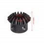 BQLZR 26 mm de diamètre 18 mm Hauteur Argent Noir 45 # Acier 1.5 module 16 dents engrenages coniques Lot de 2, Argenté/noir
