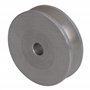 BQLZR Poulie à gorge simple en alliage d'aluminium argenté de 5 mm à alésage fixe pour courroie ronde en PU de 3-5 mm, arbre mot