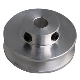 BQLZR Poulie à gorge simple en alliage d'aluminium argenté de 31 x 15 x 6 mm à alésage fixe de 6 mm pour arbre de moteur de 3 à