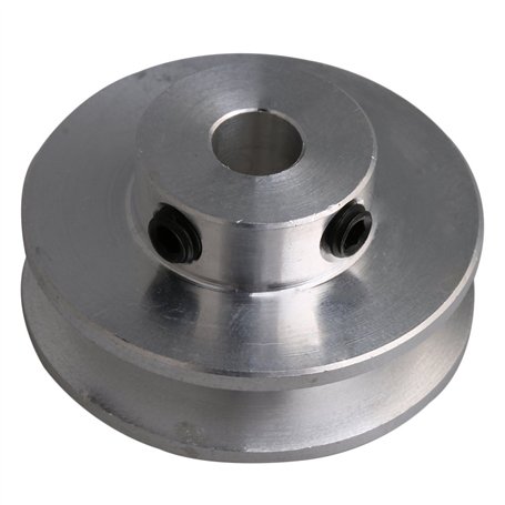 BQLZR Poulie à gorge simple en alliage d'aluminium argenté de 31 x 15 x 6 mm à alésage fixe de 6 mm pour arbre de moteur de 3 à