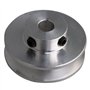 BQLZR Poulie à gorge simple en alliage d'aluminium argenté de 31 x 15 x 6 mm à alésage fixe de 6 mm pour arbre de moteur de 3 à