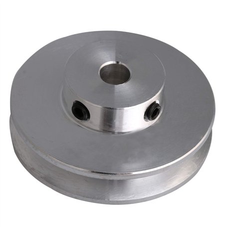 BQLZR Poulie à gorge simple en alliage d'aluminium argenté de 6 mm à alésage fixe pour arbre moteur 3-5 mm