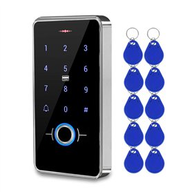 FST IP68 étanche RFID Clavier Contrôle d'accès d'empreintes Digitales Biométrique WG26 / 34 Clavier Tactile + 10pcs 13.56MHz Key