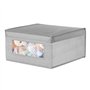 mDesign Boite de Rangement en Tissu (Lot de 6) – Panier de Rangement empilable pour vêtements ou Chaussures – bac de Rangement a