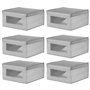 mDesign Boite de Rangement en Tissu (Lot de 6) – Panier de Rangement empilable pour vêtements ou Chaussures – bac de Rangement a