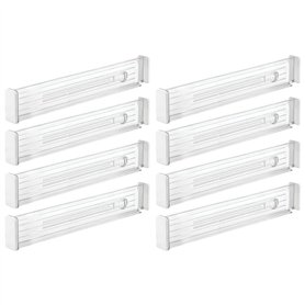 mDesign séparateur tiroir réglable en plastique (lot de 8) – organisateur de tiroir pratique pour l'armoire ou la commode – amén