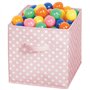 mDesign Box de Rangement vêtements ou Jouets pour Chambre d'enfant (Lot de 4) – bac de Rangement carré avec poignée Tissu – Boit