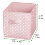 mDesign Box de Rangement vêtements ou Jouets pour Chambre d'enfant (Lot de 4) – bac de Rangement carré avec poignée Tissu – Boit