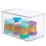 mDesign (lot de 4 boîte de rangement pour articles de bricolage et de couture – boîte en plastique avec couvercle – casier de ra