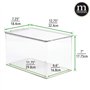 mDesign (lot de 4 boîte de rangement pour articles de bricolage et de couture – boîte en plastique avec couvercle – casier de ra